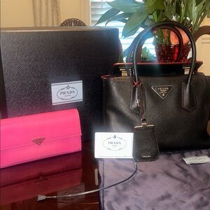 Prada Black Saffiano Leather Tote